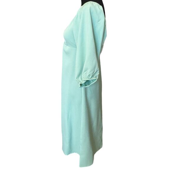 * New ~ VELVET TORCH ~ Green Puff Sleeve Midi Dress Size XS NORDSTROM - Picture 3 of 5